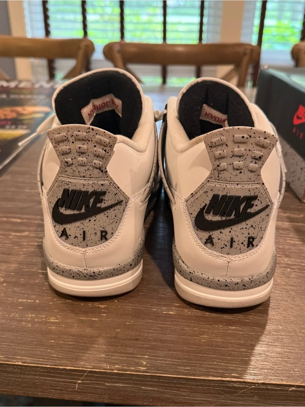 Jordan Men’s White and Gray Athletic Shoes with Red Jumpman